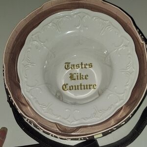 Juicy Couture White Bowl with Gold Text